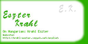 eszter krahl business card